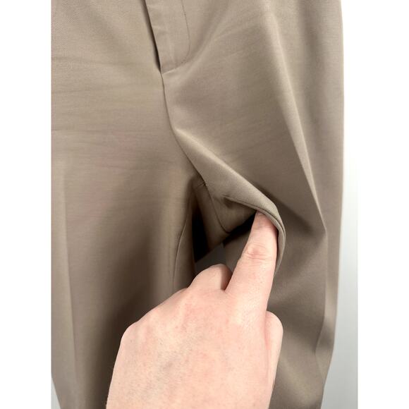 R Label Khaki Straight Pleated Work Pant Size Medium - Picture 3 of 8